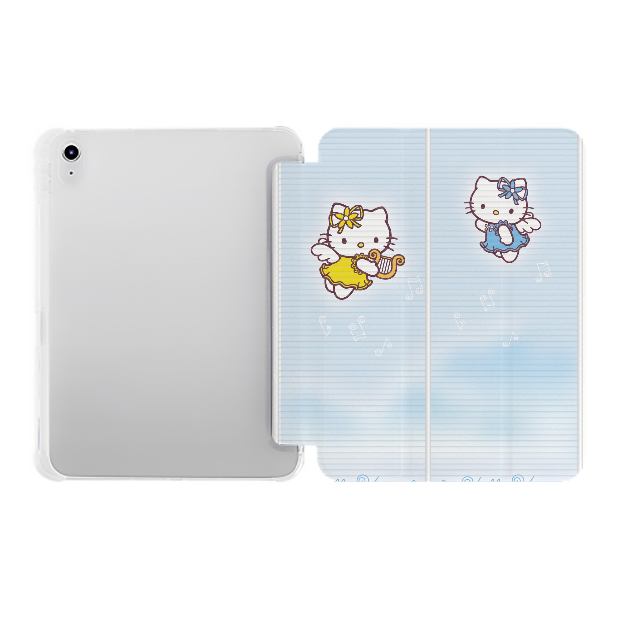 （画像用） Hello Kitty ハローキティ IPad ケース ペン収納付き 三つ折りスタンド PUレザー×シリコン 対応機種9.5/10.5/10.9インチ